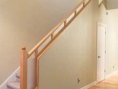 Kitchen-Remodel-Bamboo-Staircase-with-Glass-Rail