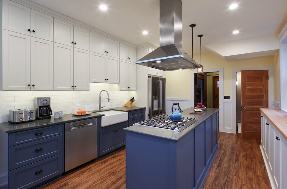 Kitchen Remodel Blue Cabinets